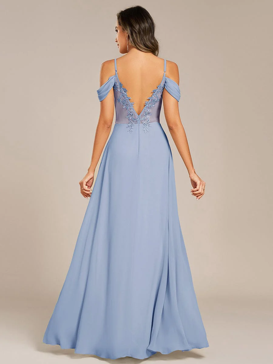 Backless See-through Bridesmaid Dress - Image 19