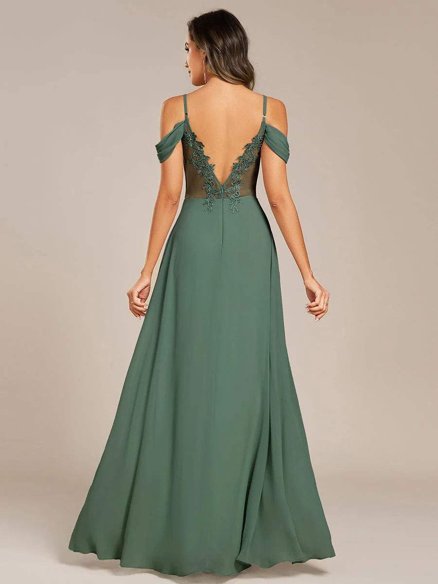 Backless See-through Bridesmaid Dress - Image 34