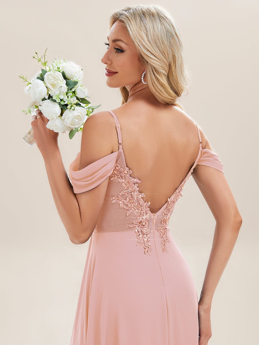 Backless See-through Bridesmaid Dress - Image 43