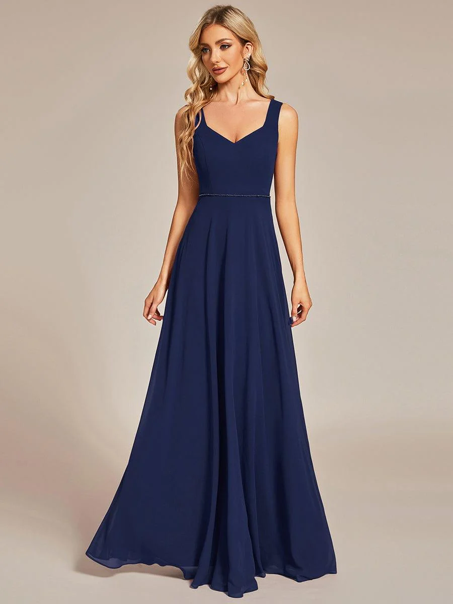 Elegant Chiffon Sleeveless Bridesmaid Dress with Backless(Final Sale) - Image 10