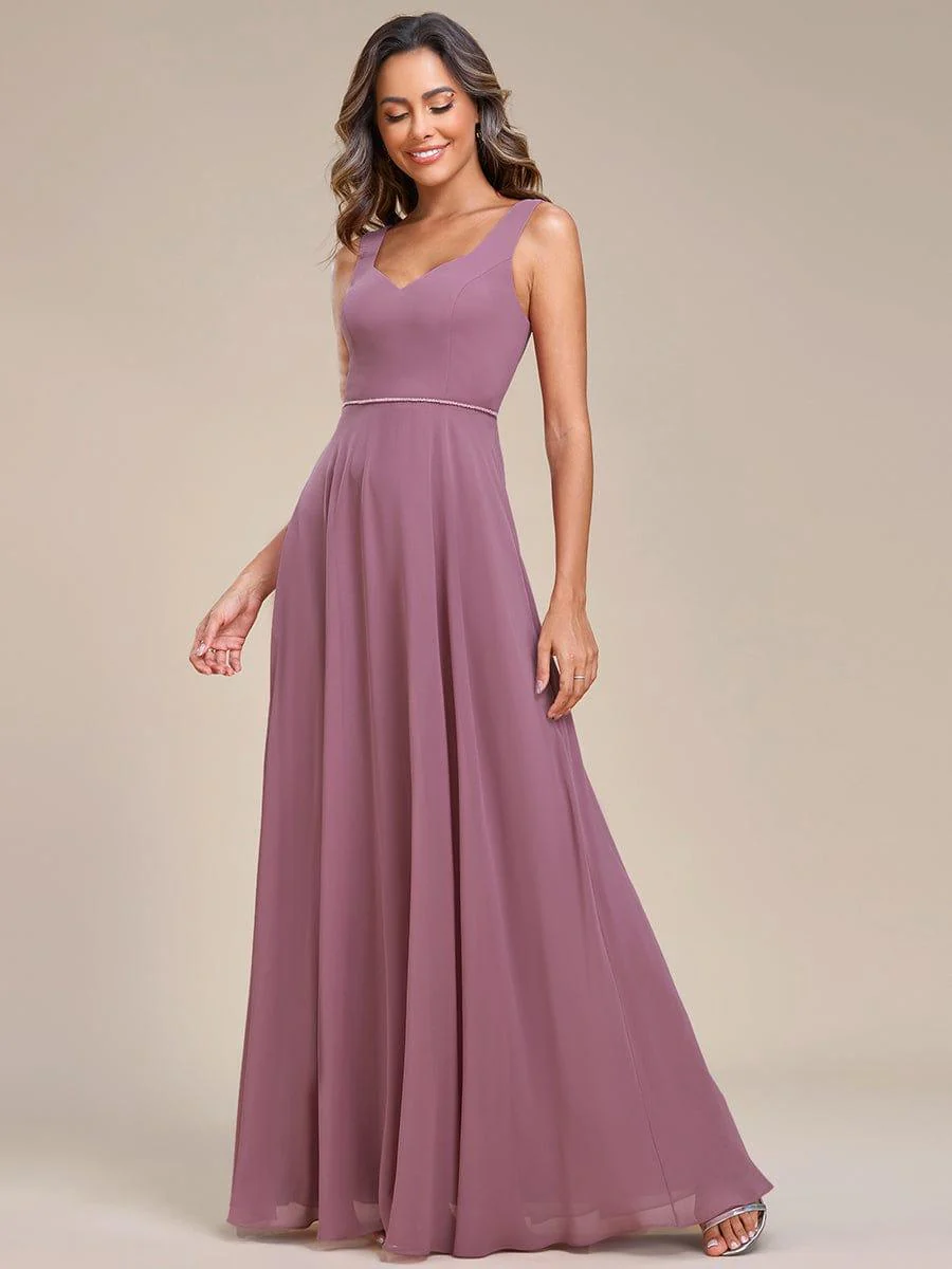 Elegant Chiffon Sleeveless Bridesmaid Dress with Backless(Final Sale) - Image 5