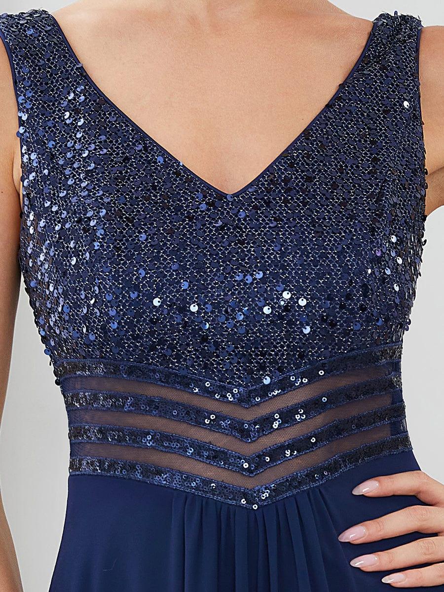 Sexy High-Low Maxi Chiffon Evening Dresses with Sequin(Final Sale) - Image 15