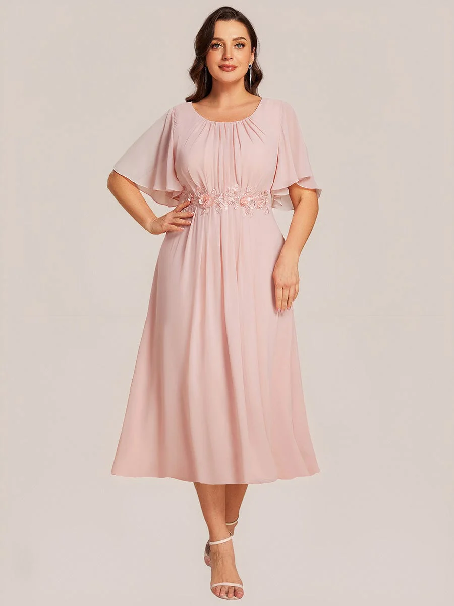 ever PORTIA|Applique Chiffon Ruffle Sleeve Evening Dress - Image 16