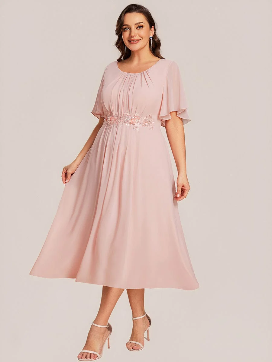 ever PORTIA|Applique Chiffon Ruffle Sleeve Evening Dress - Image 19