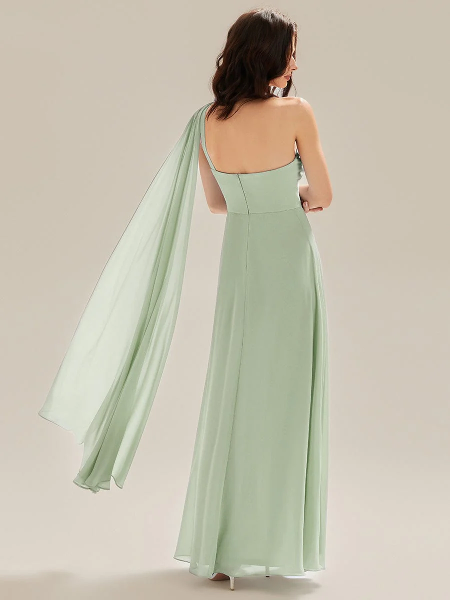 ever ALOURA|Flowing Ribbons Chiffon Flower Bridesmaid Dress - Image 10