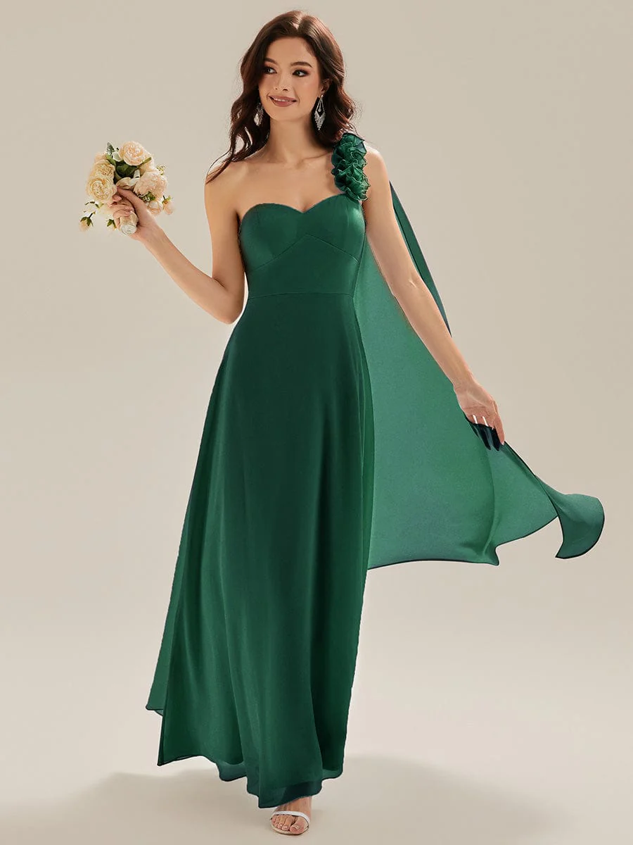 ever ALOURA|Flowing Ribbons Chiffon Flower Bridesmaid Dress - Image 12
