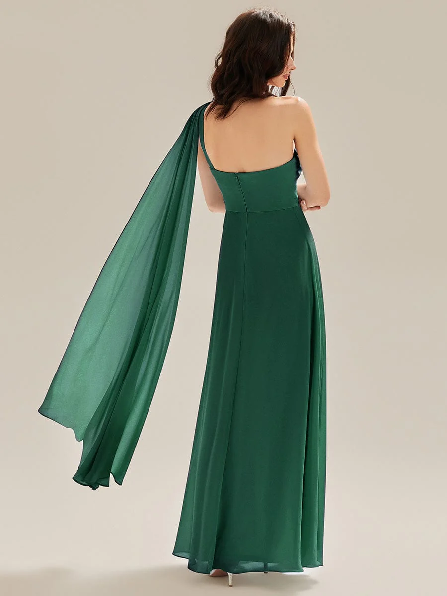 ever ALOURA|Flowing Ribbons Chiffon Flower Bridesmaid Dress - Image 13