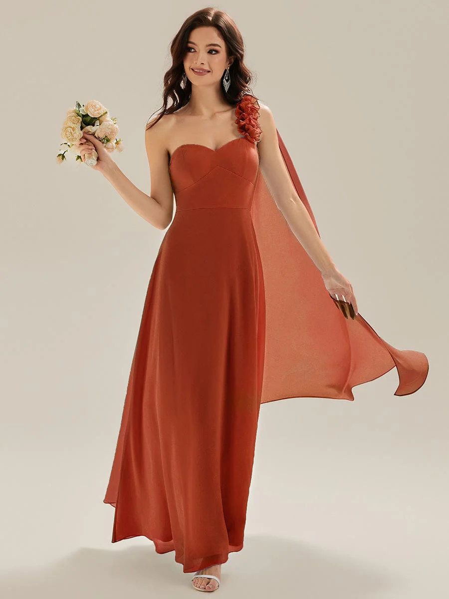 ever ALOURA|Flowing Ribbons Chiffon Flower Bridesmaid Dress - Image 15