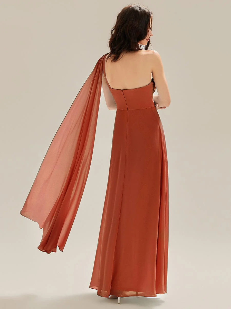 ever ALOURA|Flowing Ribbons Chiffon Flower Bridesmaid Dress - Image 16