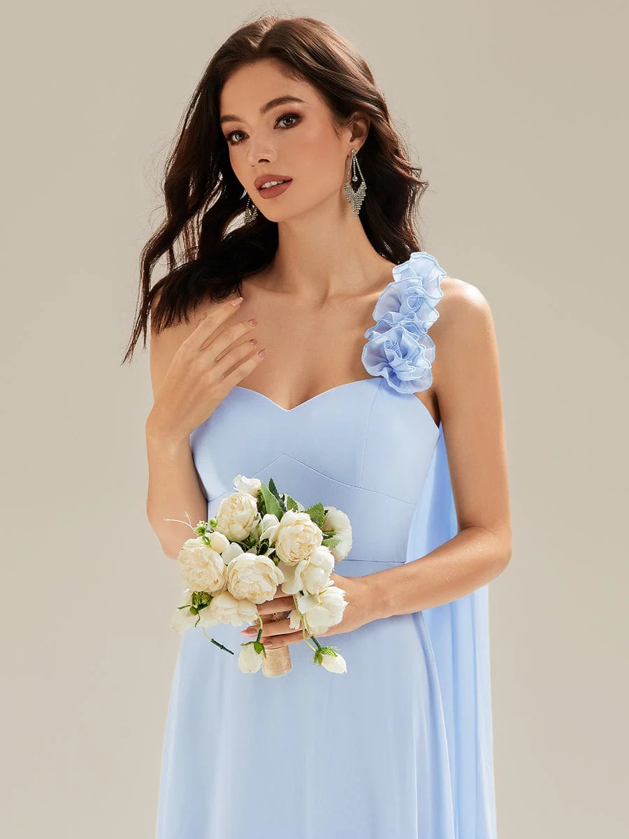 ever ALOURA|Flowing Ribbons Chiffon Flower Bridesmaid Dress - Image 3