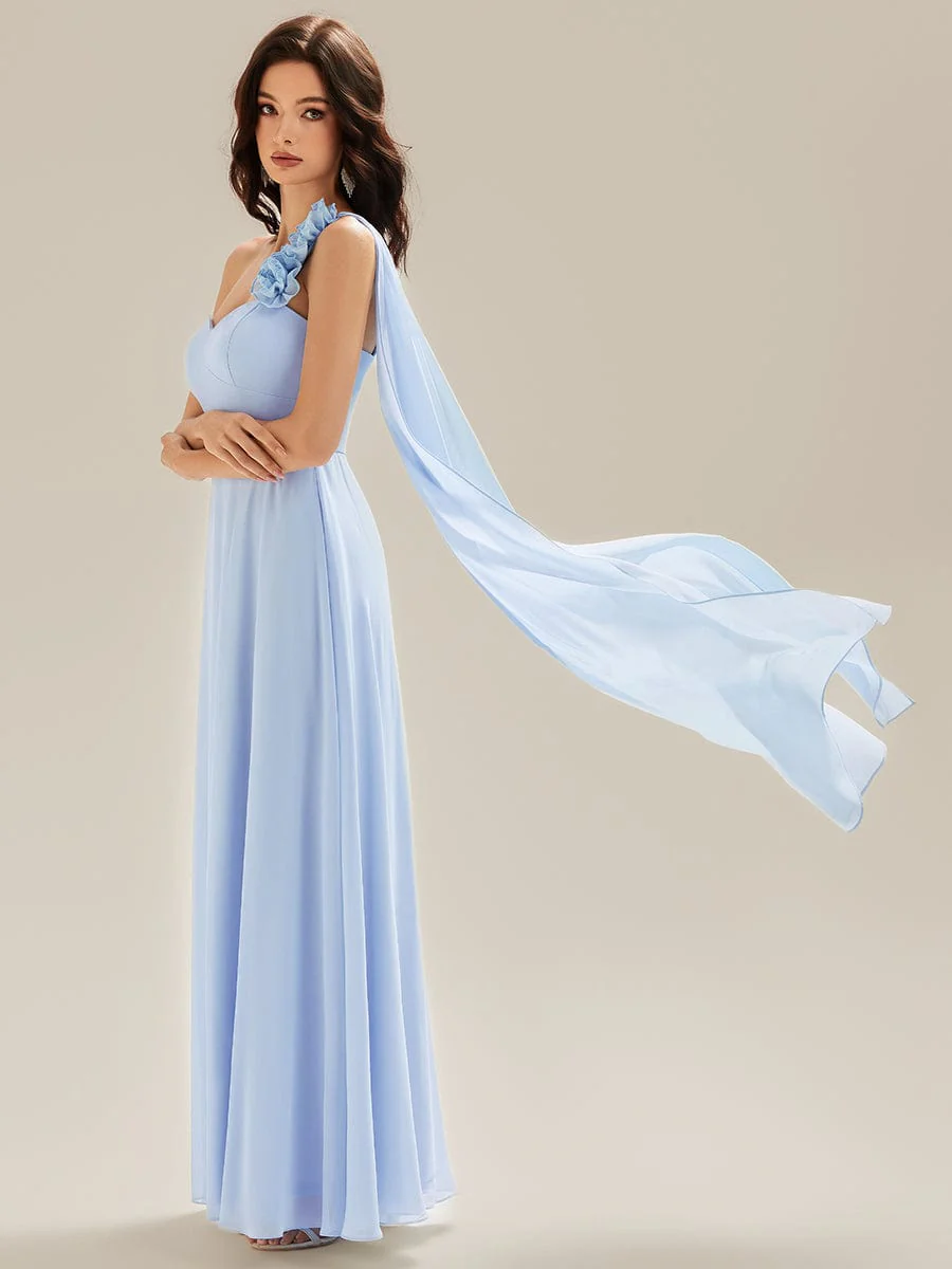 ever ALOURA|Flowing Ribbons Chiffon Flower Bridesmaid Dress - Image 4