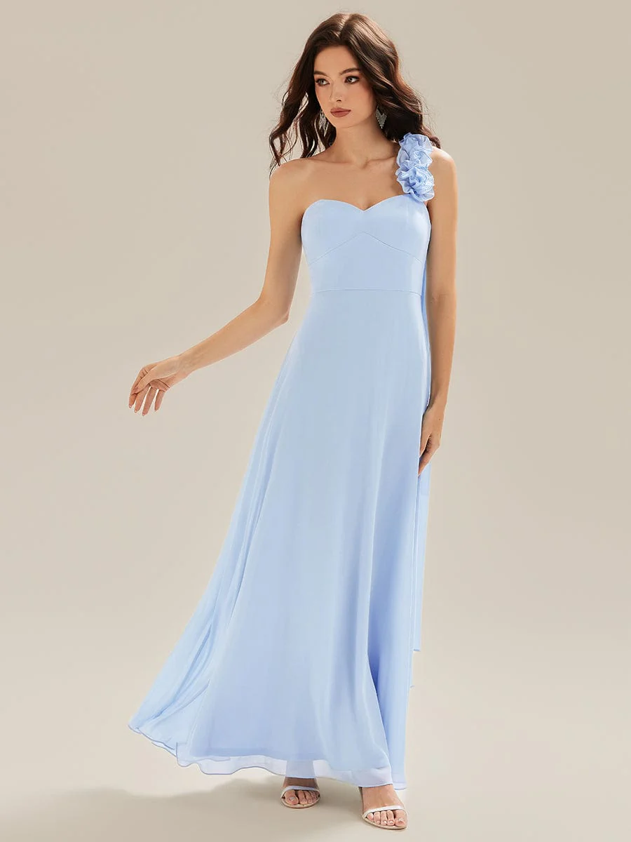 ever ALOURA|Flowing Ribbons Chiffon Flower Bridesmaid Dress - Image 5
