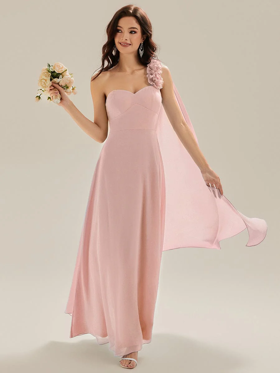 ever ALOURA|Flowing Ribbons Chiffon Flower Bridesmaid Dress - Image 6