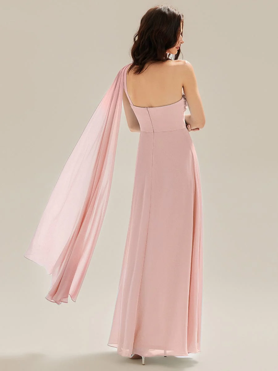 ever ALOURA|Flowing Ribbons Chiffon Flower Bridesmaid Dress - Image 7