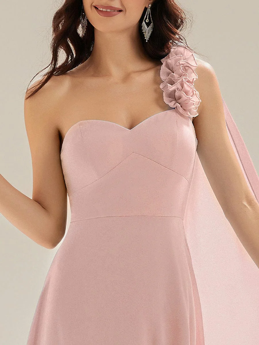 ever ALOURA|Flowing Ribbons Chiffon Flower Bridesmaid Dress - Image 8