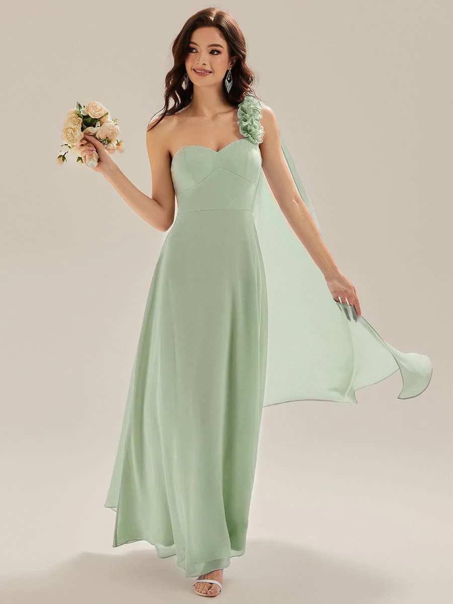 ever ALOURA|Flowing Ribbons Chiffon Flower Bridesmaid Dress - Image 9