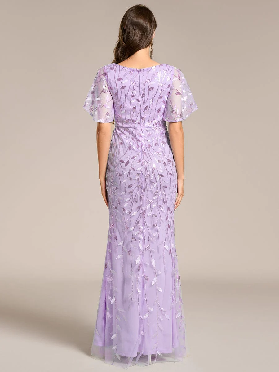ever DIONE|Gorgeous V Neck Leaf-Sequined Fishtail Mother of the Bride Dress(Final Sale) - Image 101