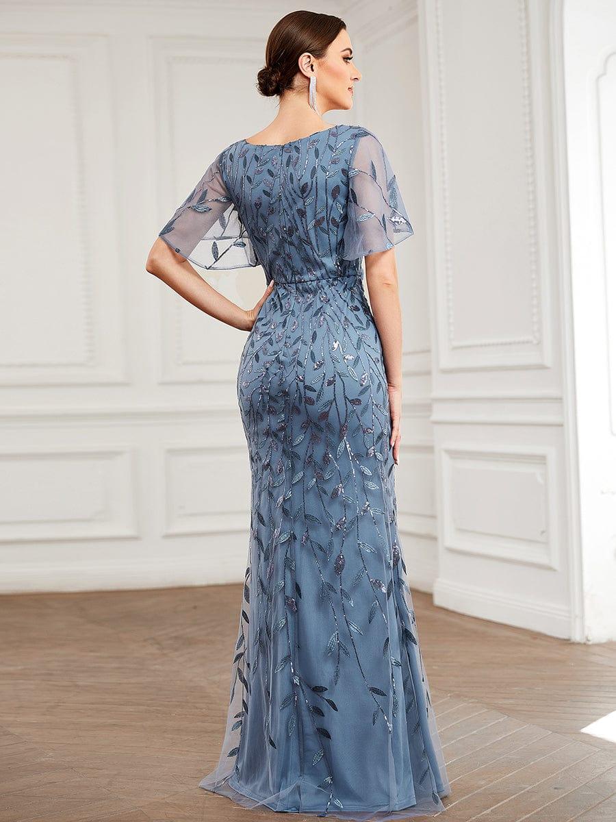 ever DIONE|Gorgeous V Neck Leaf-Sequined Fishtail Mother of the Bride Dress(Final Sale) - Image 19