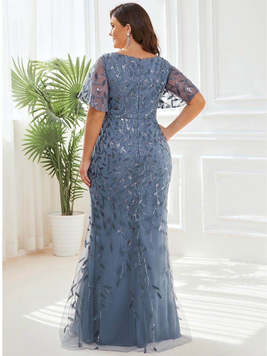 ever DIONE|Gorgeous V Neck Leaf-Sequined Fishtail Mother of the Bride Dress(Final Sale) - Image 23