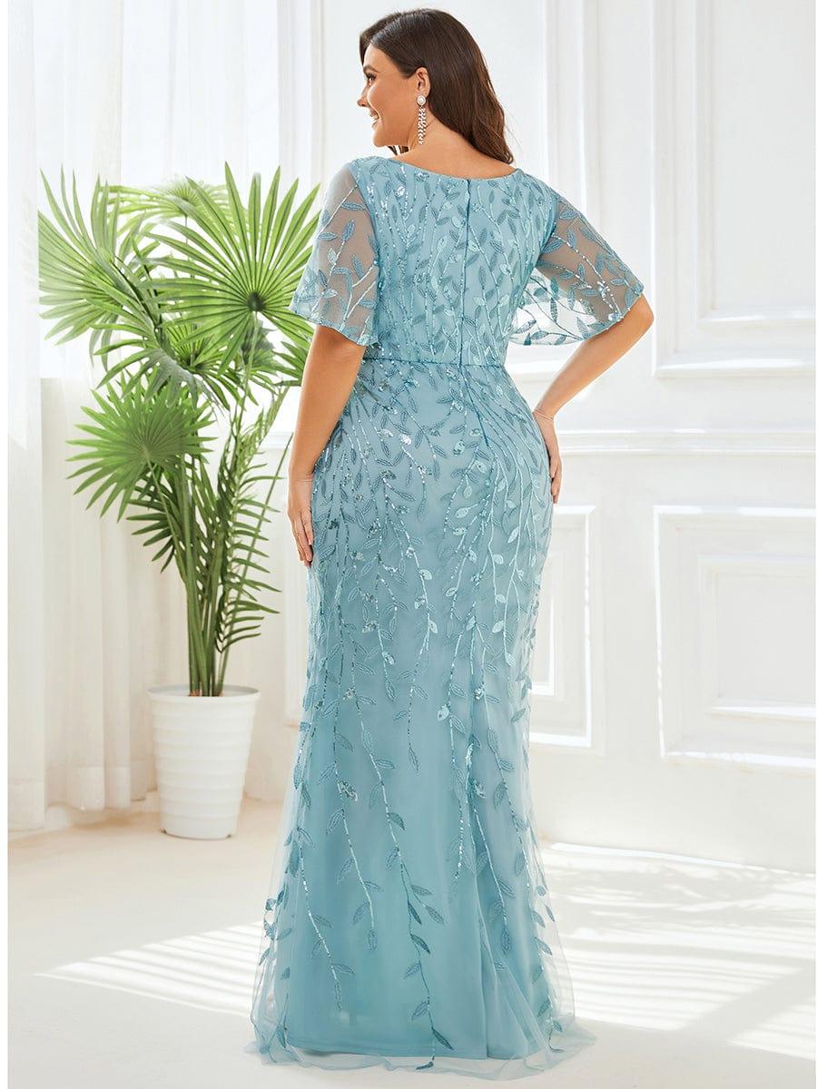 ever DIONE|Gorgeous V Neck Leaf-Sequined Fishtail Mother of the Bride Dress(Final Sale) - Image 30