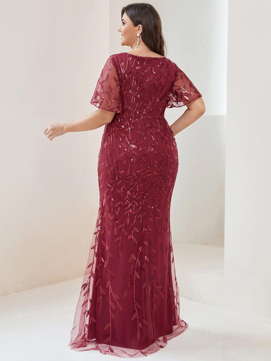 ever DIONE|Gorgeous V Neck Leaf-Sequined Fishtail Mother of the Bride Dress(Final Sale) - Image 37