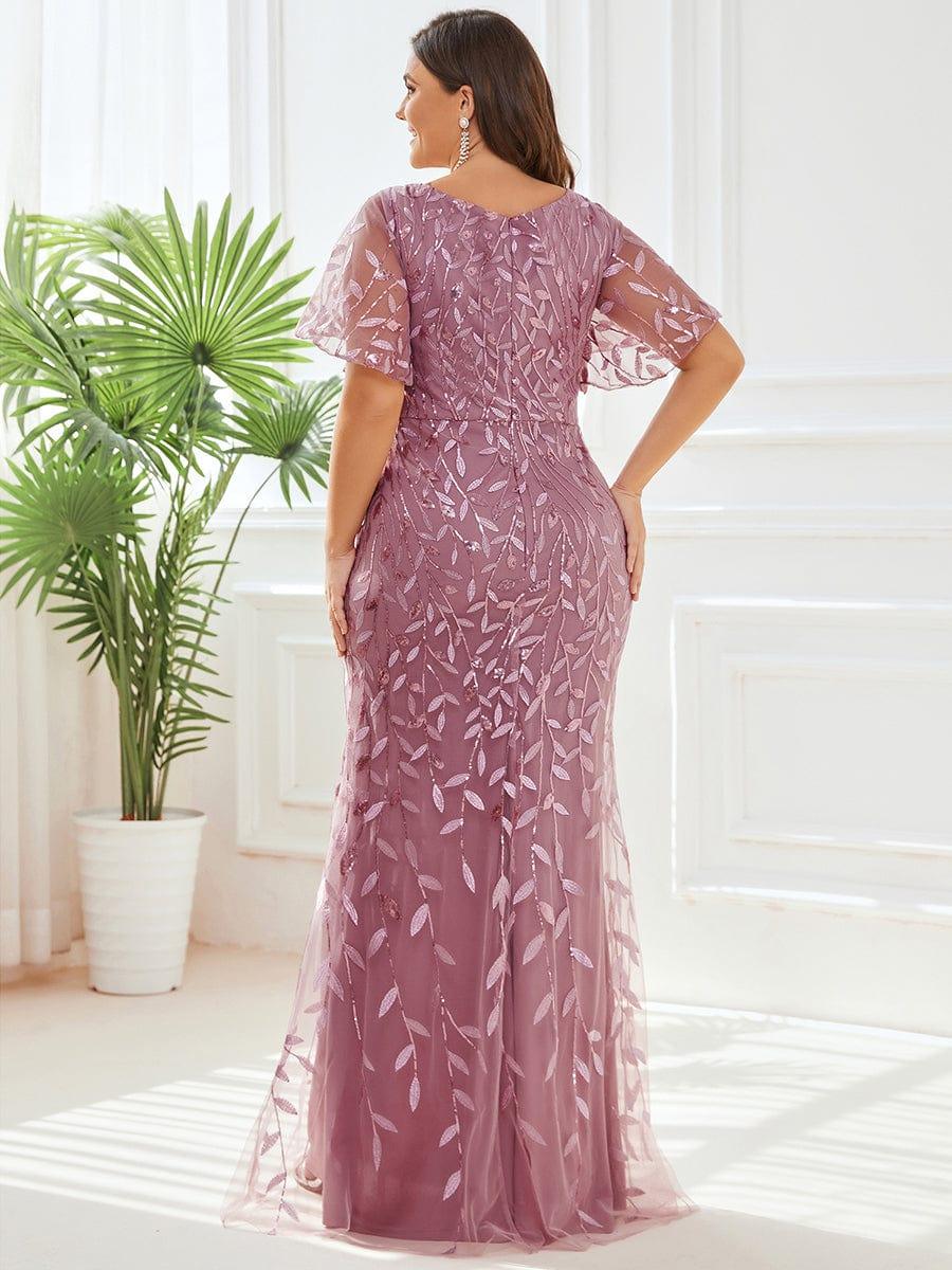 ever DIONE|Gorgeous V Neck Leaf-Sequined Fishtail Mother of the Bride Dress(Final Sale) - Image 44