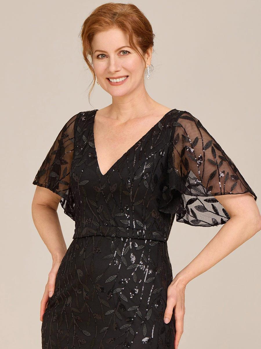 ever DIONE|Gorgeous V Neck Leaf-Sequined Fishtail Mother of the Bride Dress(Final Sale) - Image 46