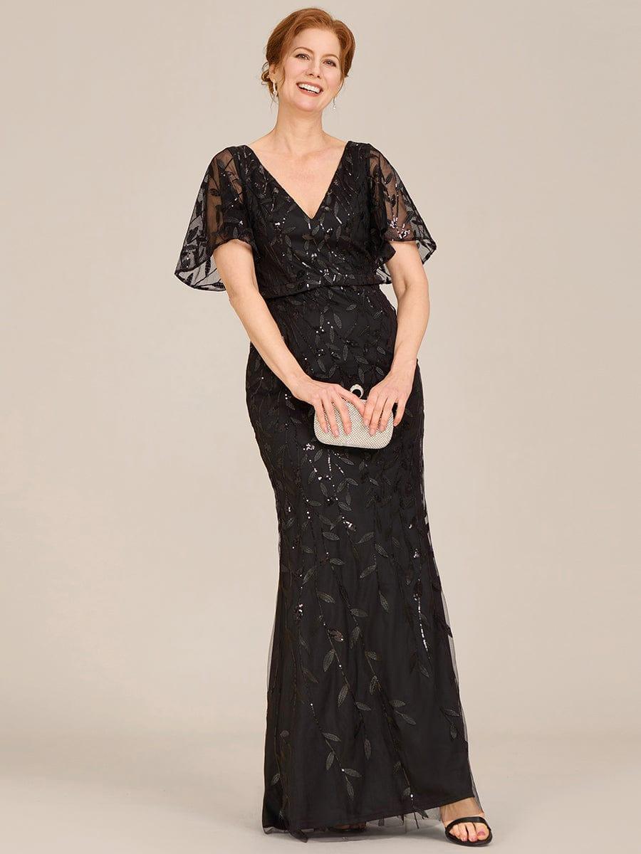 ever DIONE|Gorgeous V Neck Leaf-Sequined Fishtail Mother of the Bride Dress(Final Sale) - Image 47