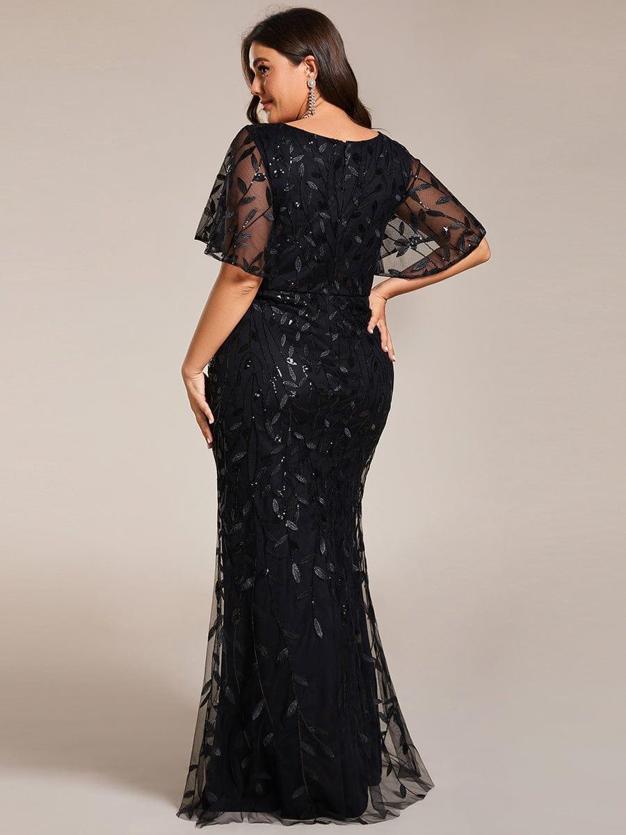 ever DIONE|Gorgeous V Neck Leaf-Sequined Fishtail Mother of the Bride Dress(Final Sale) - Image 50