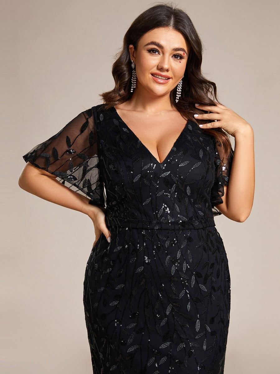 ever DIONE|Gorgeous V Neck Leaf-Sequined Fishtail Mother of the Bride Dress(Final Sale) - Image 51