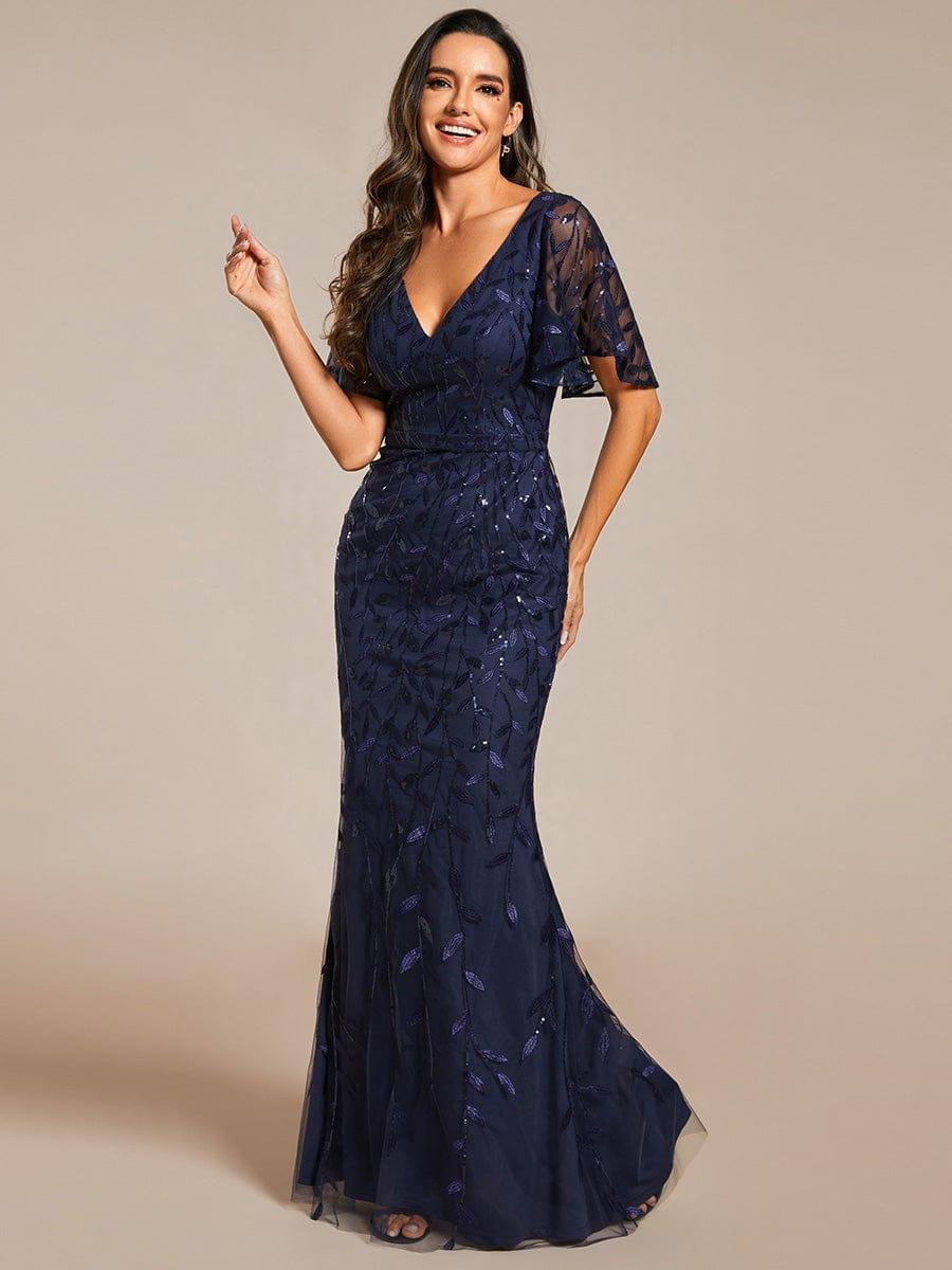 ever DIONE|Gorgeous V Neck Leaf-Sequined Fishtail Mother of the Bride Dress(Final Sale) - Image 56