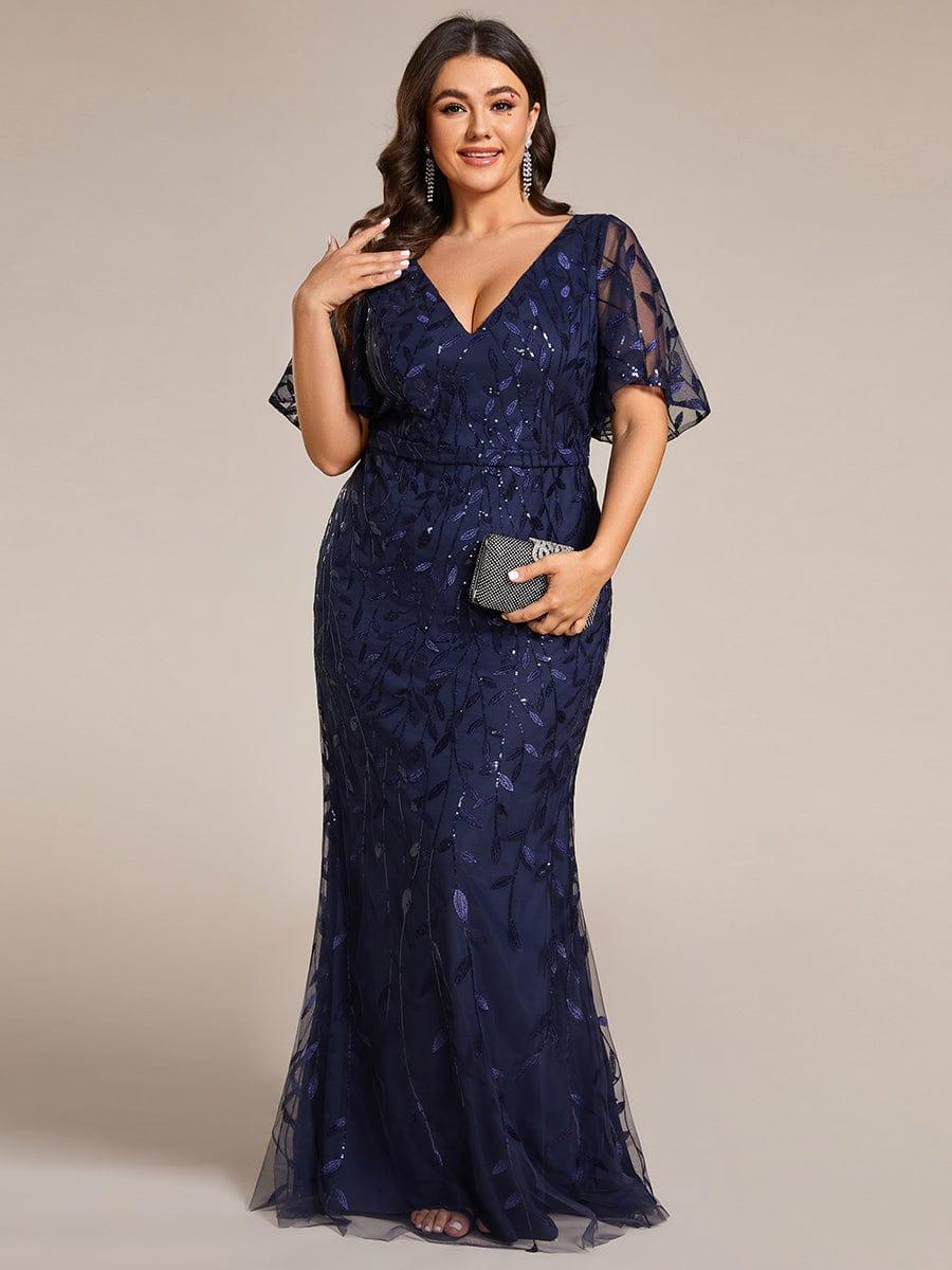 ever DIONE|Gorgeous V Neck Leaf-Sequined Fishtail Mother of the Bride Dress(Final Sale) - Image 57