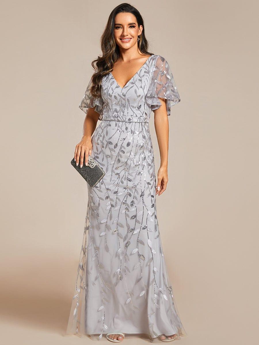 ever DIONE|Gorgeous V Neck Leaf-Sequined Fishtail Mother of the Bride Dress(Final Sale) - Image 60