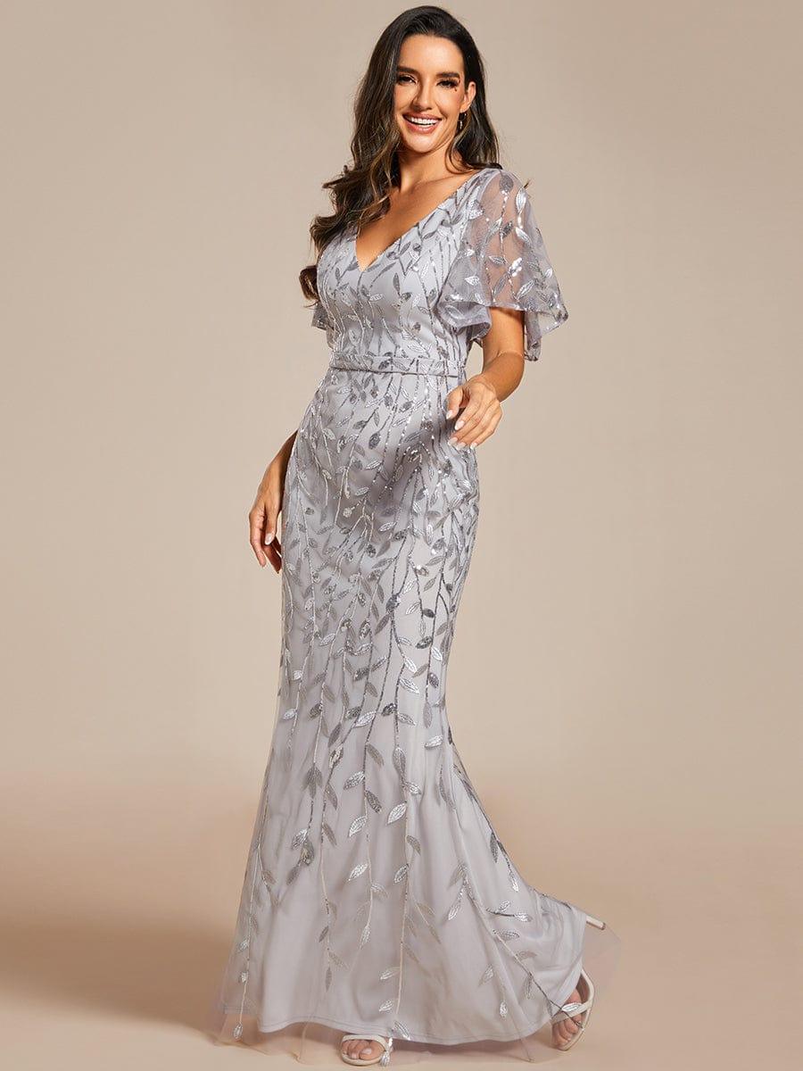 ever DIONE|Gorgeous V Neck Leaf-Sequined Fishtail Mother of the Bride Dress(Final Sale) - Image 64