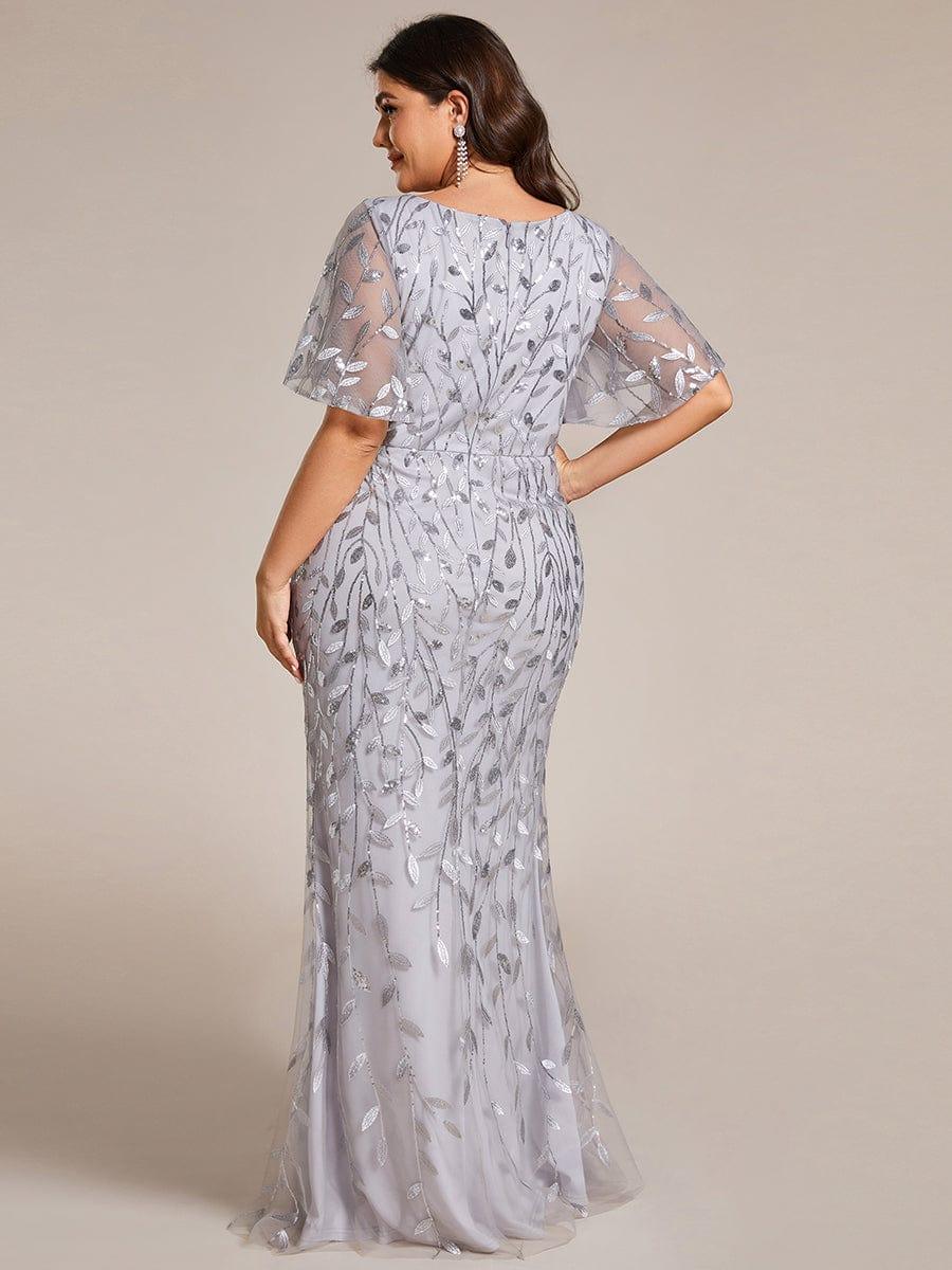 ever DIONE|Gorgeous V Neck Leaf-Sequined Fishtail Mother of the Bride Dress(Final Sale) - Image 66