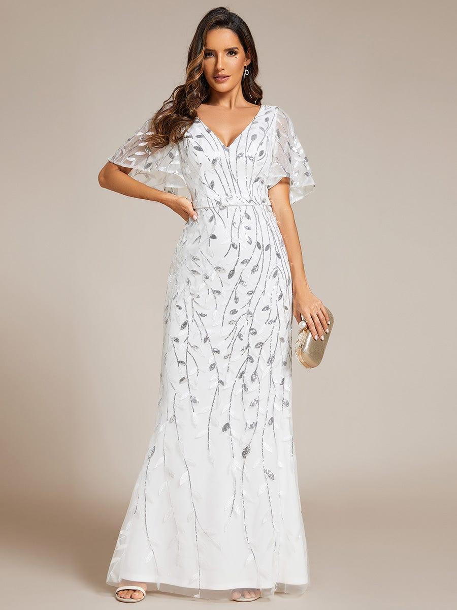 ever DIONE|Gorgeous V Neck Leaf-Sequined Fishtail Mother of the Bride Dress(Final Sale) - Image 68