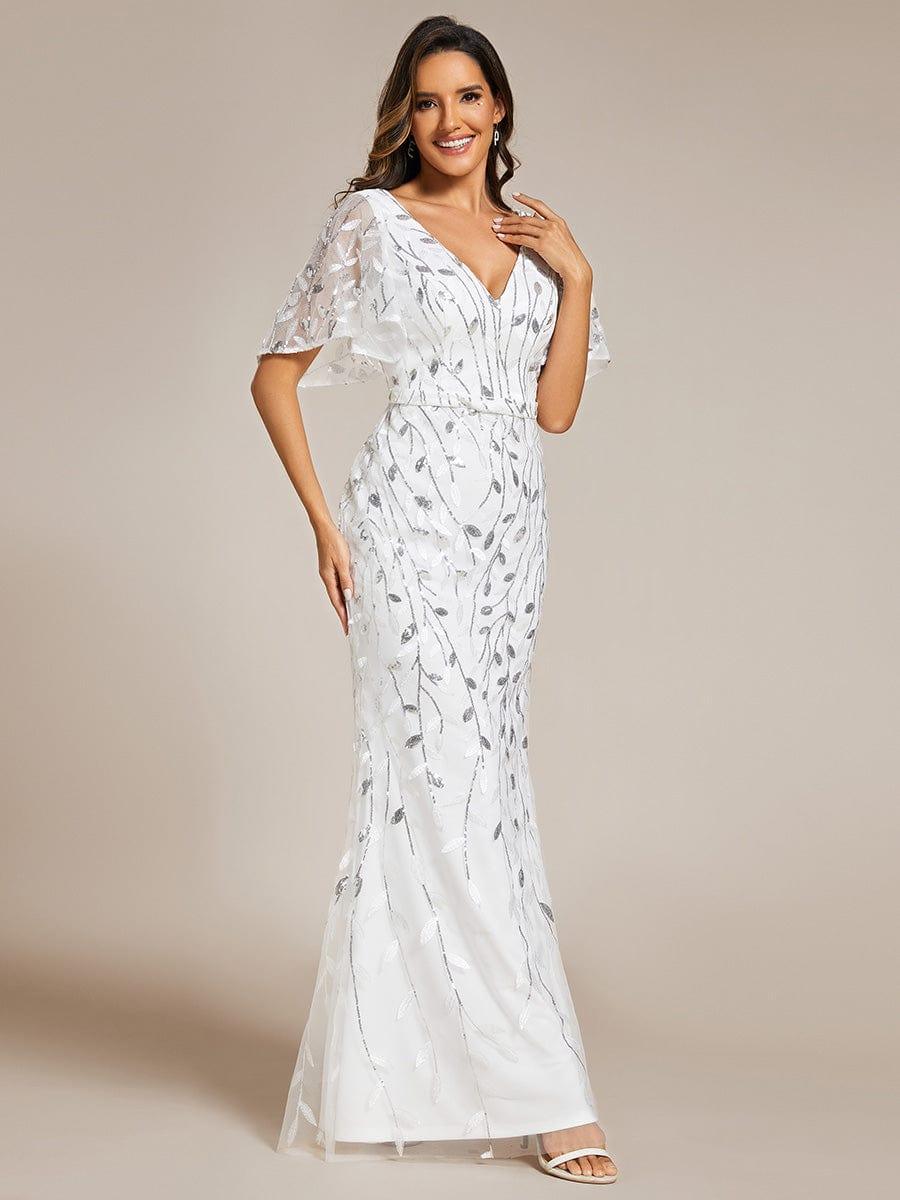 ever DIONE|Gorgeous V Neck Leaf-Sequined Fishtail Mother of the Bride Dress(Final Sale) - Image 72
