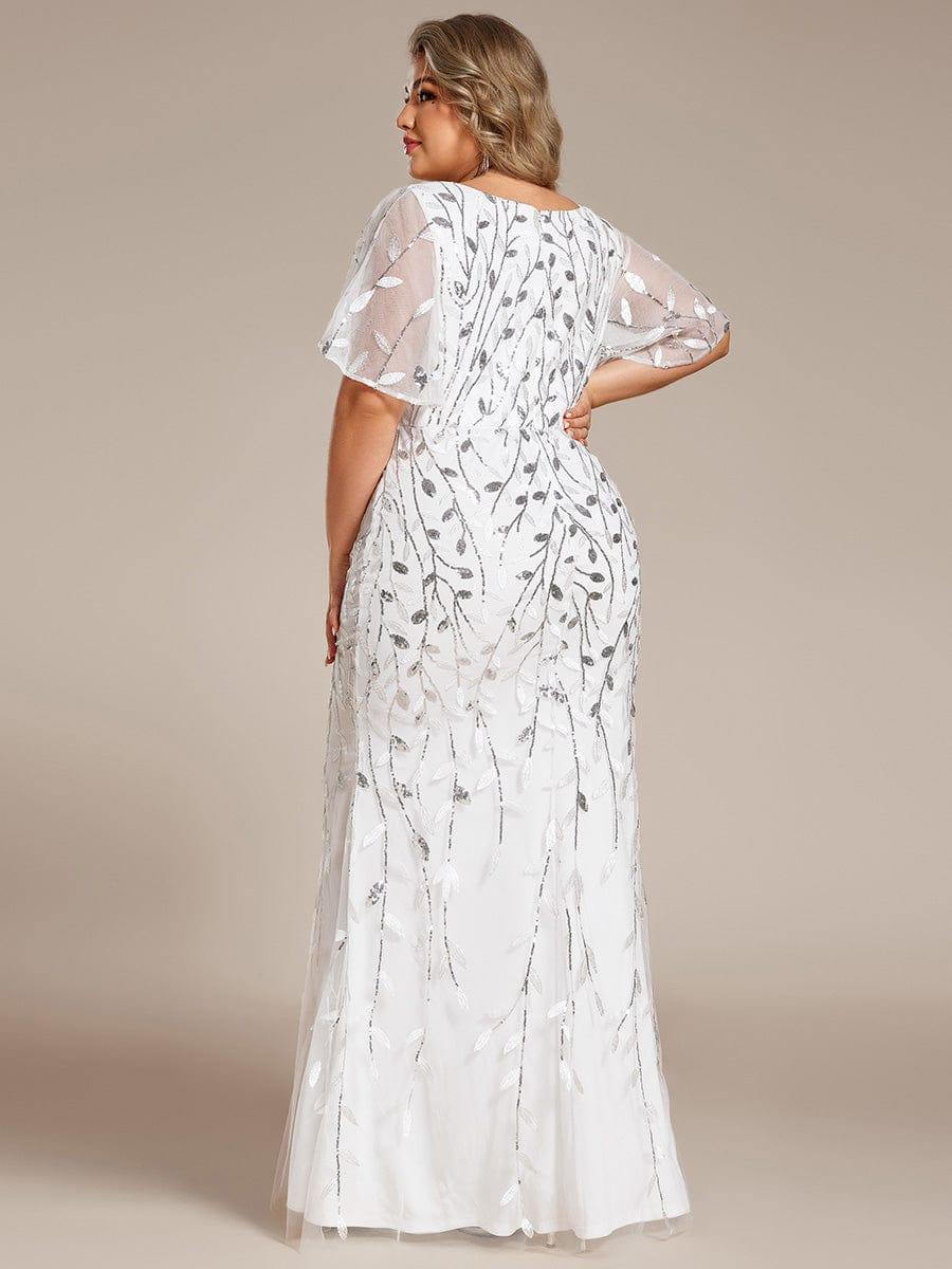 ever DIONE|Gorgeous V Neck Leaf-Sequined Fishtail Mother of the Bride Dress(Final Sale) - Image 74