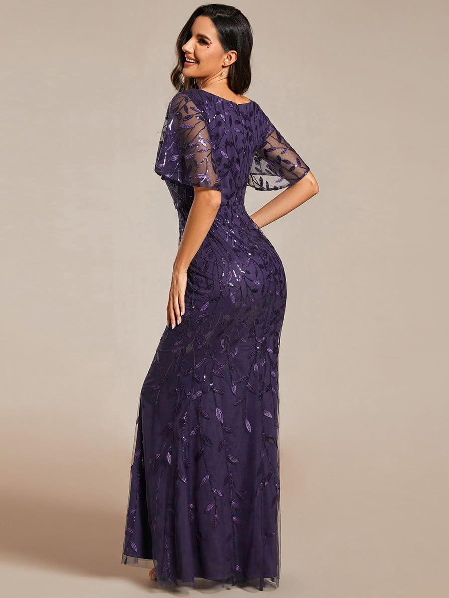 ever DIONE|Gorgeous V Neck Leaf-Sequined Fishtail Mother of the Bride Dress(Final Sale) - Image 77