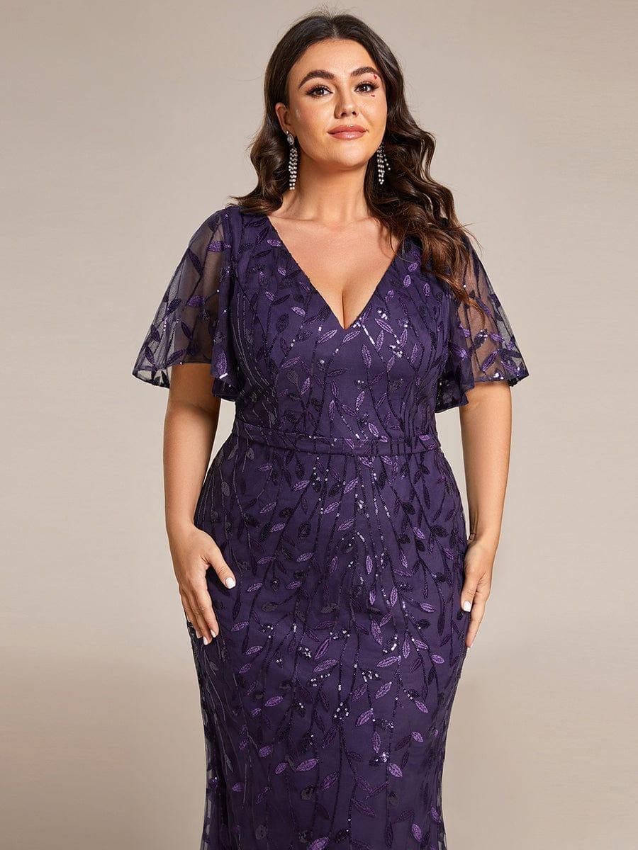 ever DIONE|Gorgeous V Neck Leaf-Sequined Fishtail Mother of the Bride Dress(Final Sale) - Image 83