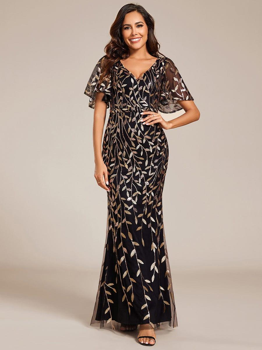 ever DIONE|Gorgeous V Neck Leaf-Sequined Fishtail Mother of the Bride Dress(Final Sale) - Image 92