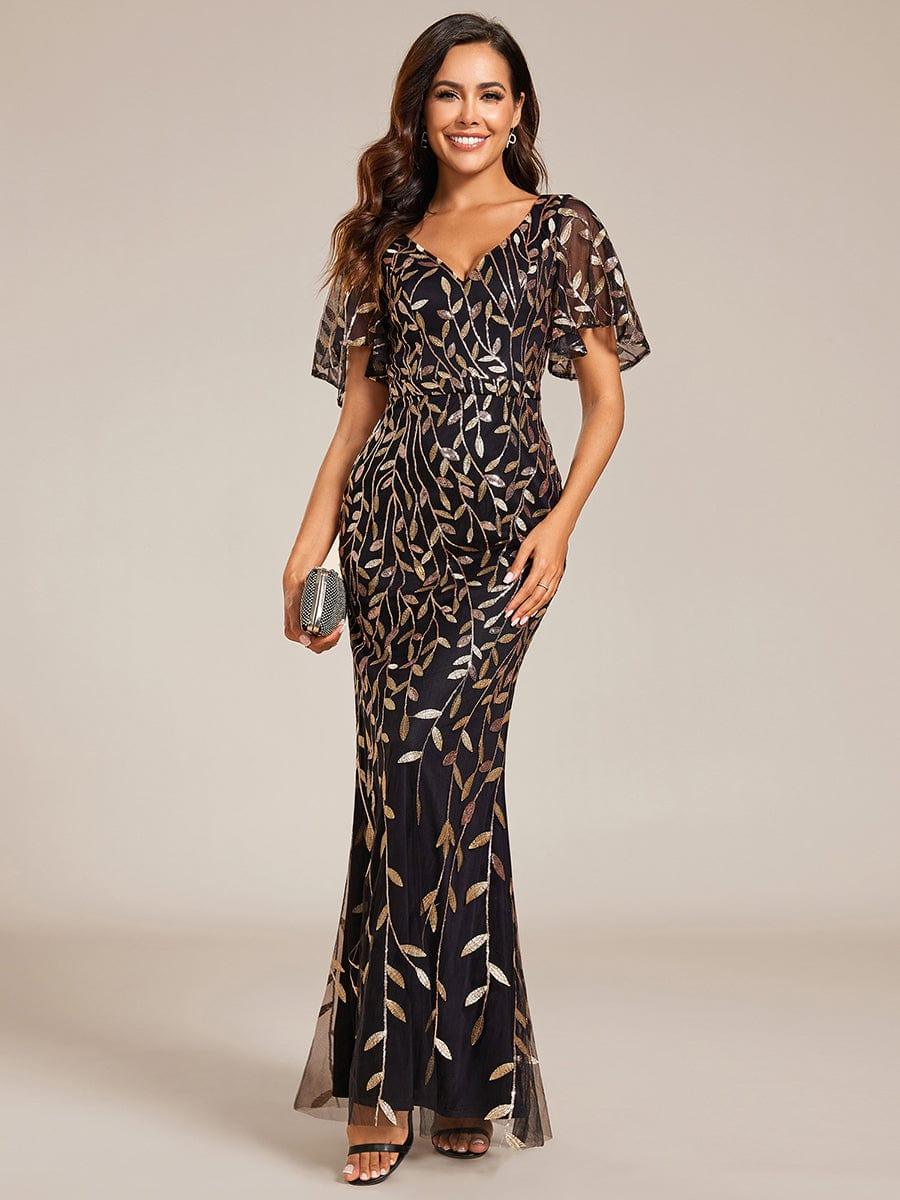ever DIONE|Gorgeous V Neck Leaf-Sequined Fishtail Mother of the Bride Dress(Final Sale) - Image 94