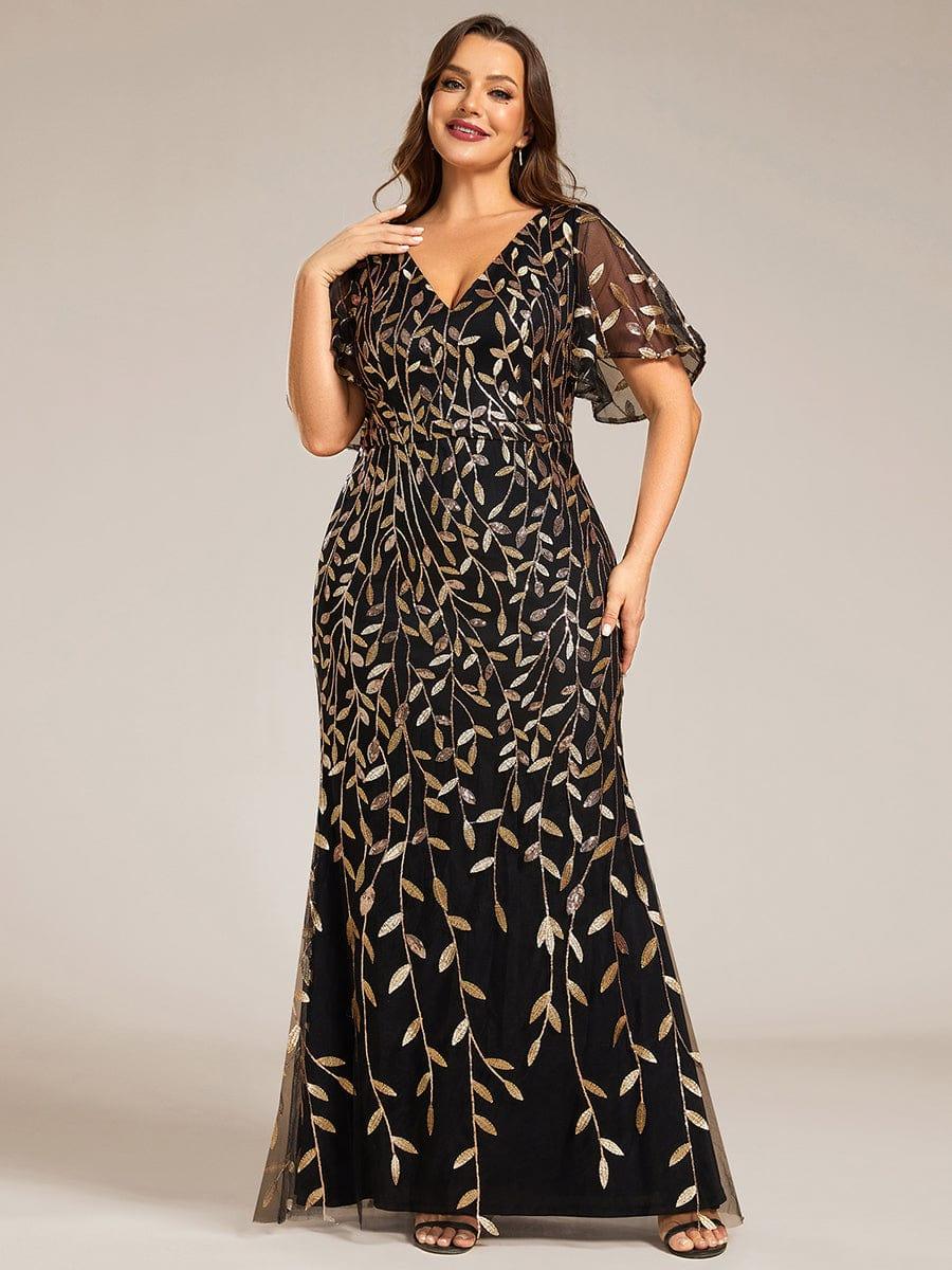 ever DIONE|Gorgeous V Neck Leaf-Sequined Fishtail Mother of the Bride Dress(Final Sale) - Image 97
