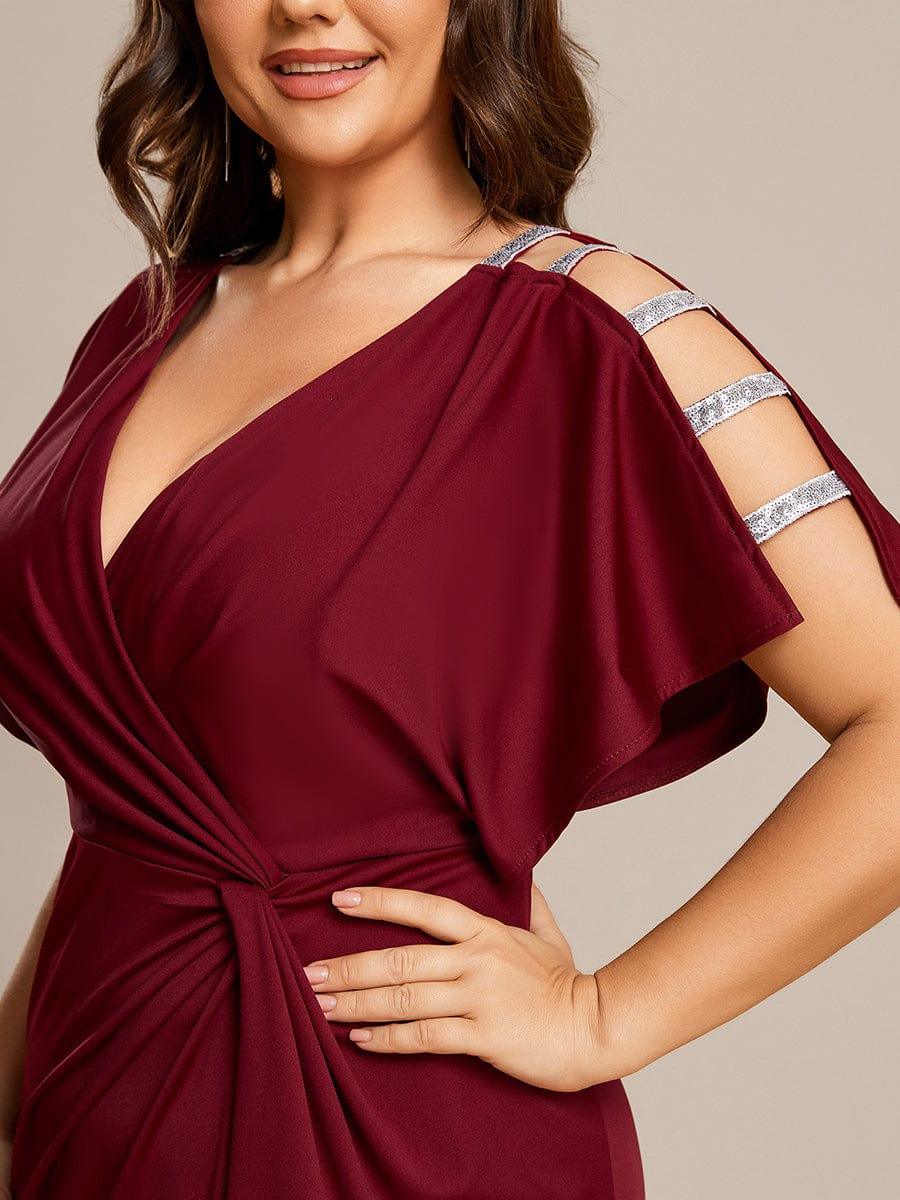 ever LYN|High Split Hollow Out Sleeve V-Neck Evening Dress(Final Sale) - Image 17