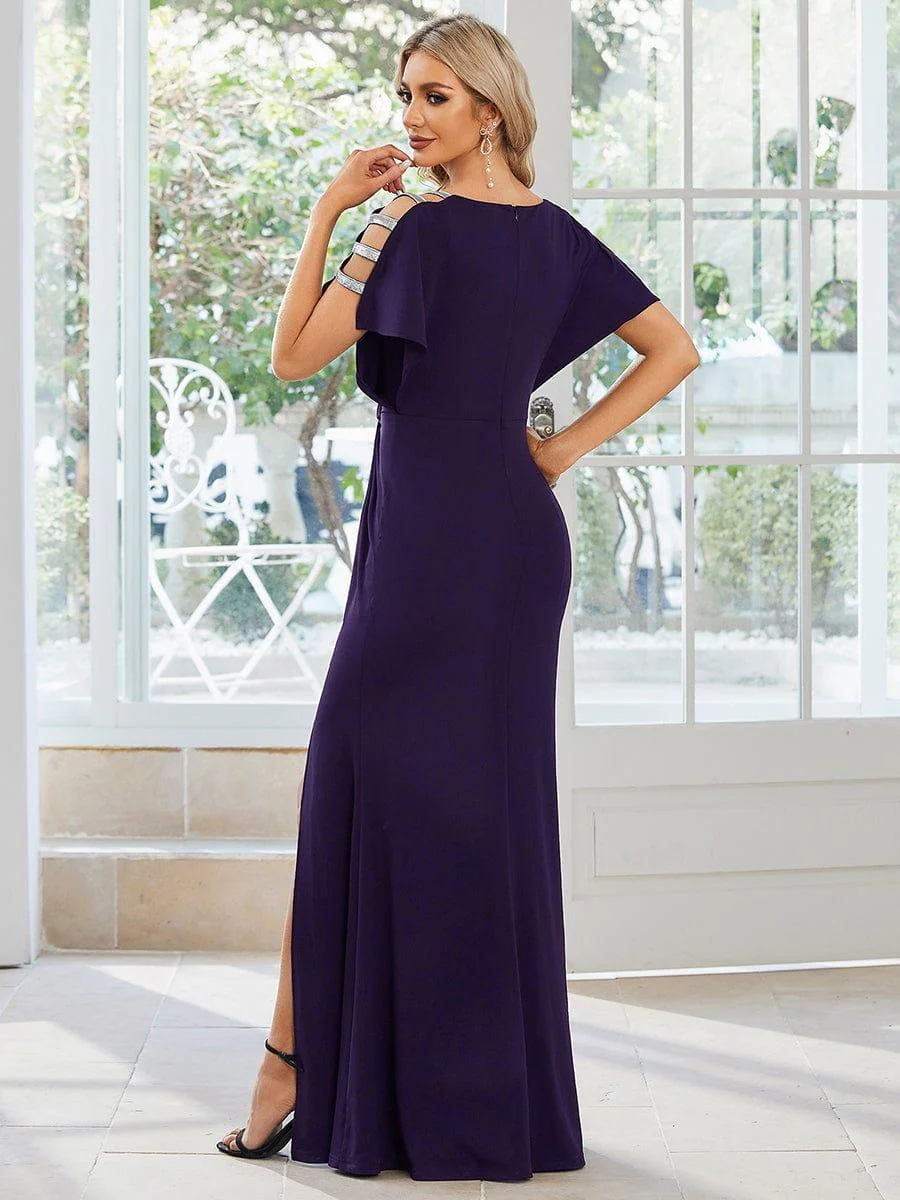 ever LYN|High Split Hollow Out Sleeve V-Neck Evening Dress(Final Sale) - Image 21