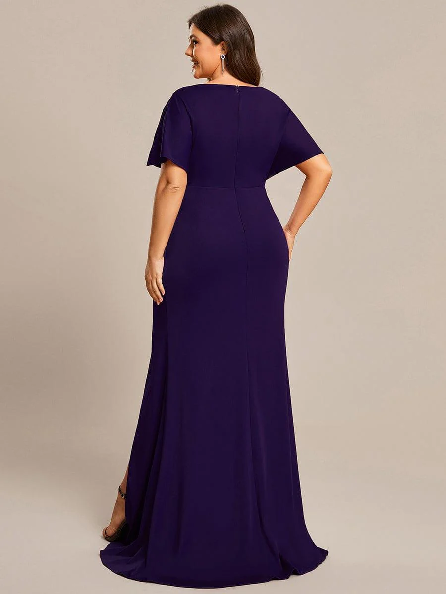 ever LYN|High Split Hollow Out Sleeve V-Neck Evening Dress(Final Sale) - Image 26