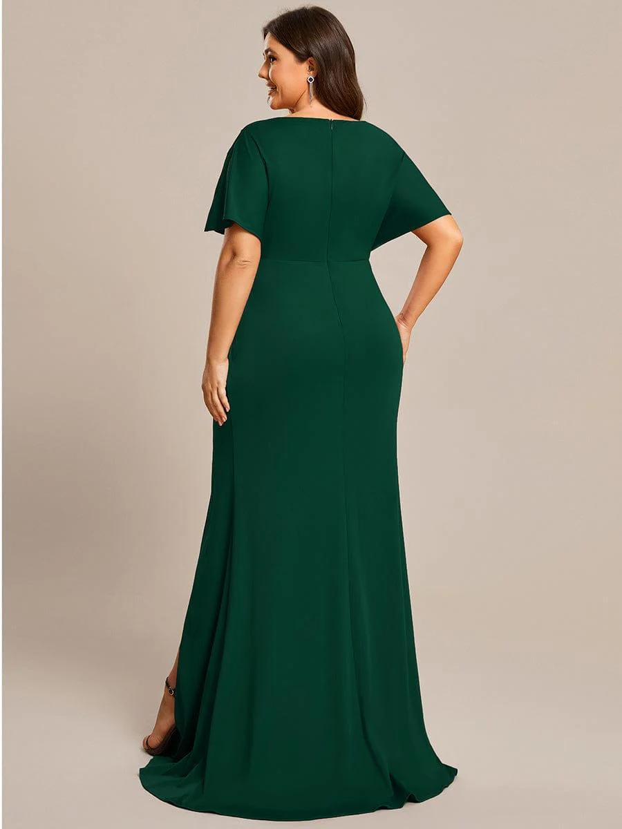 ever LYN|High Split Hollow Out Sleeve V-Neck Evening Dress(Final Sale) - Image 36