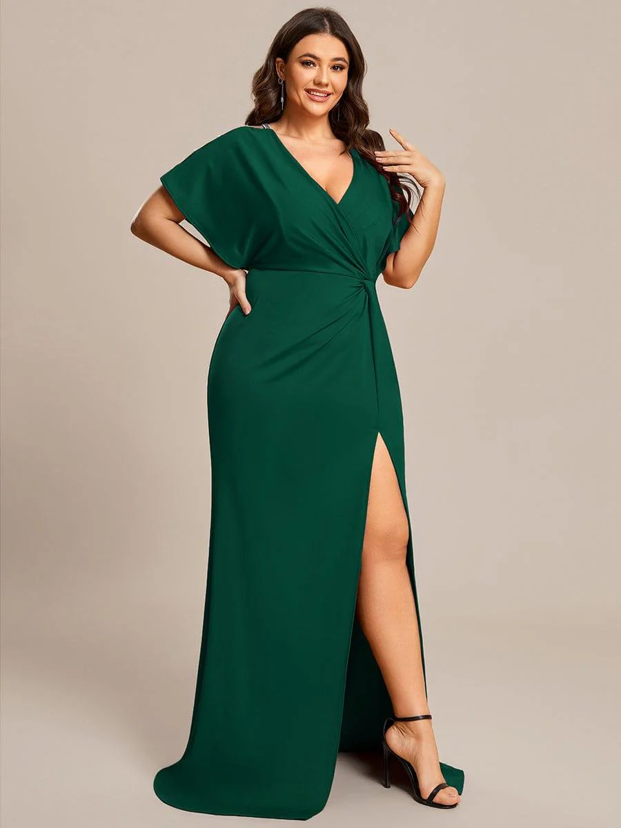 ever LYN|High Split Hollow Out Sleeve V-Neck Evening Dress(Final Sale) - Image 38