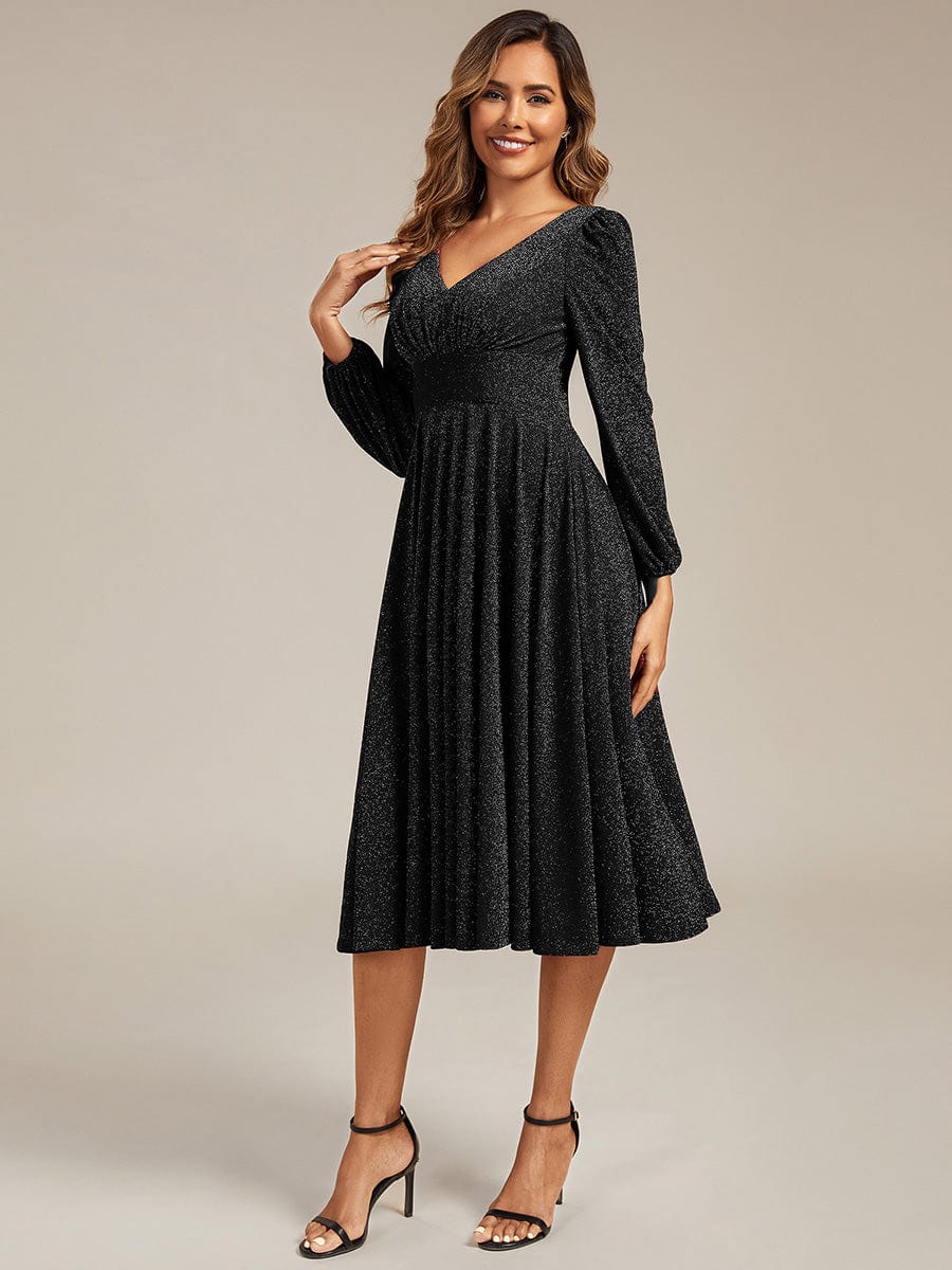 ever GREER|Long Lantern Sleeve Midi Guest Dress - Image 11