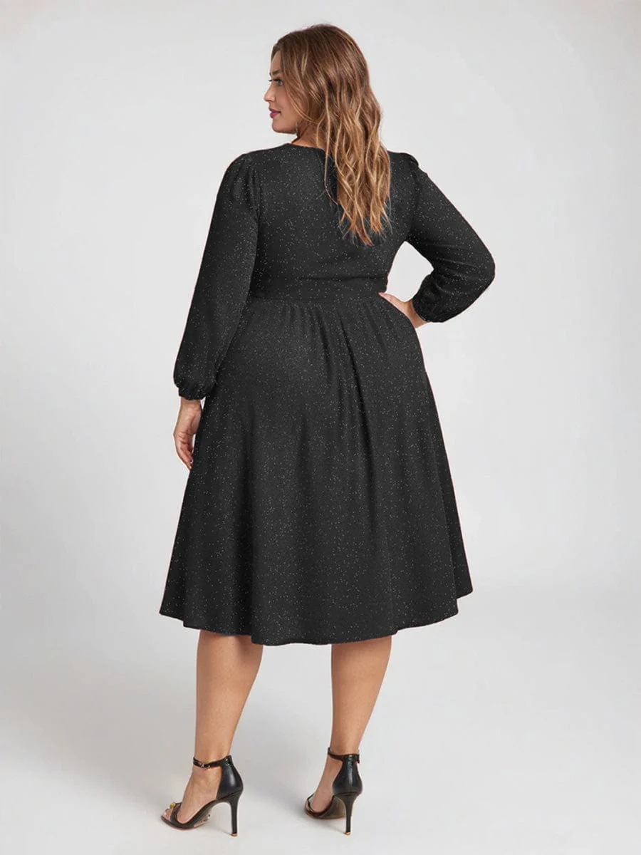 ever GREER|Long Lantern Sleeve Midi Guest Dress - Image 17